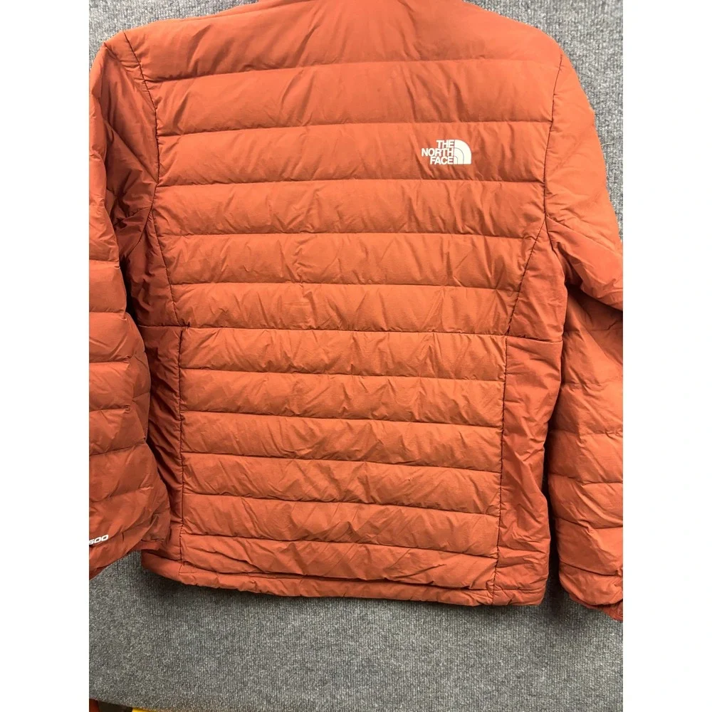 The North Face Belleview Stretch Down Jacket Mens Large Orange Full Zip
